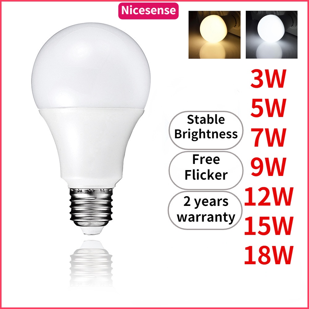 E27 led Bulb No Flicker 3w 5w 7w 9w 12w 15w 18w Energysaving lamps