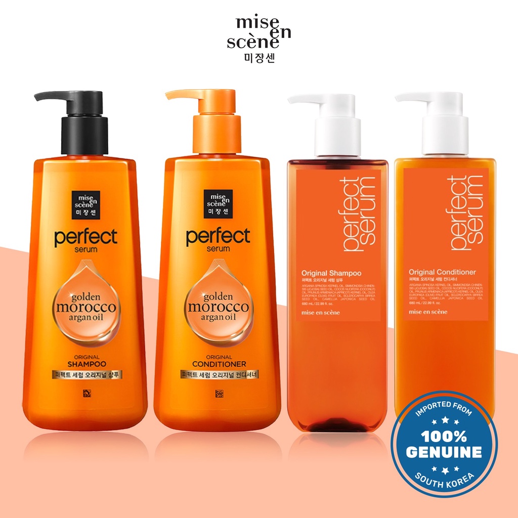 Mise en scene Perfect Serum Original shampoo and conditioner 680ml