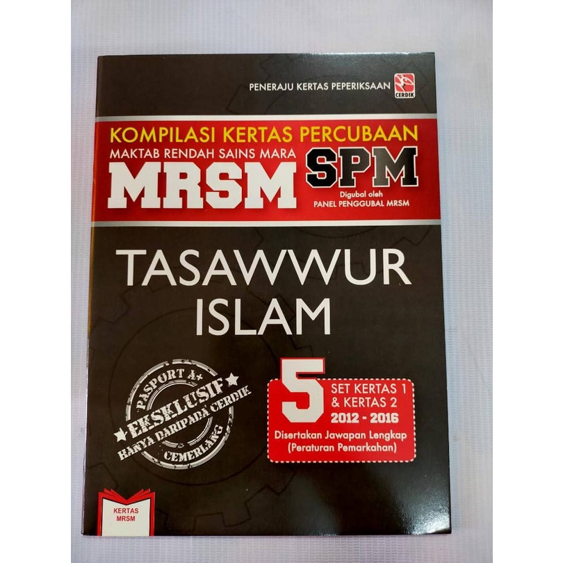 Spm Mrsm Tasawur Islamic Paper Compilation Paper 1 2 2012 2016 Shopee Singapore