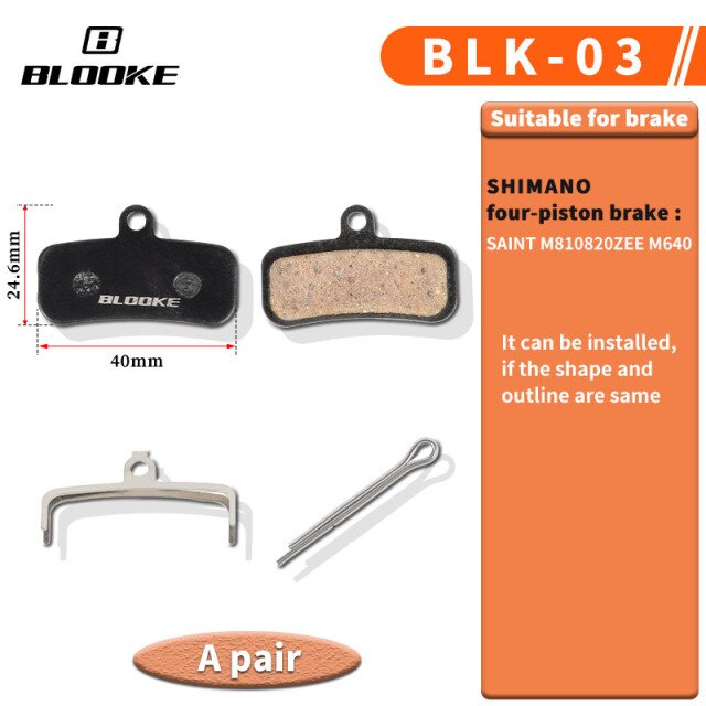 BLOOKE Bicycle Disc Resin Brake Pad Bike Mechanical Hydraulic for M355 445  MT200 NUTT ZOOM HB100 SRAM BB5 BB7 MTB Road Caliper mtb brake pad road bike  brake pad | Shopee Singapore