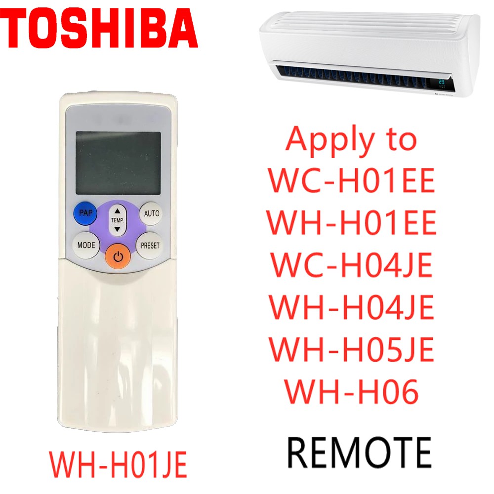 NEW WHH01JE TOSHIBA Air Conditioner Remote Control Replacement FOR WC