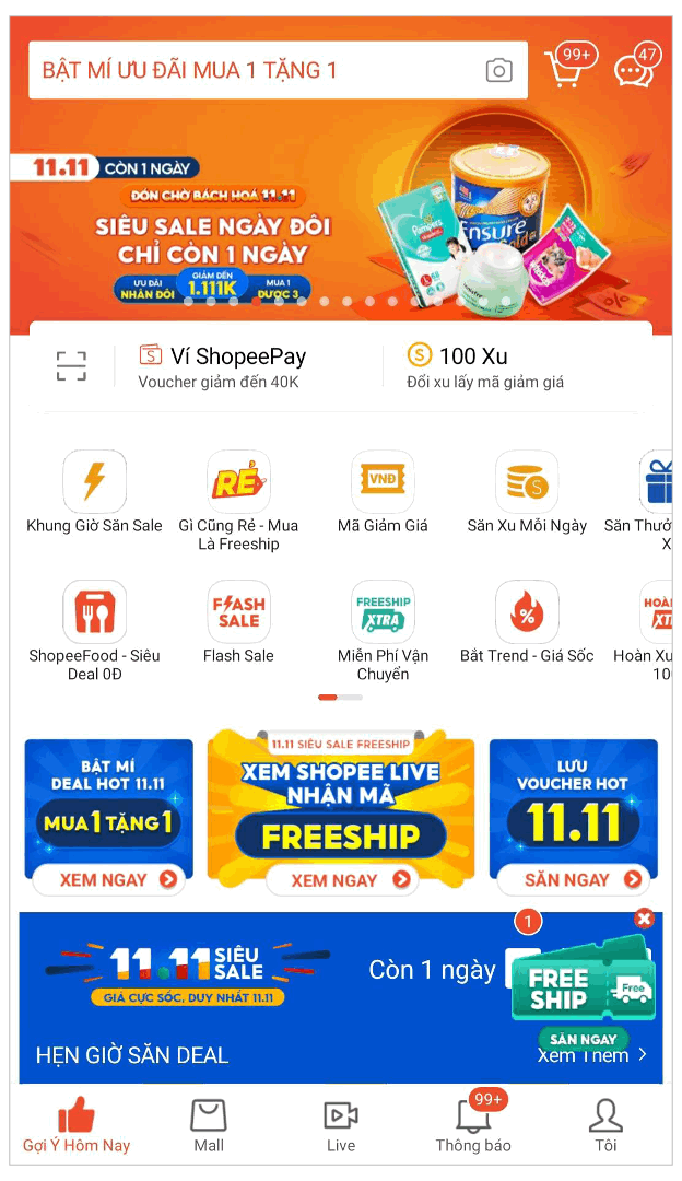 Hướng dẫn cách live trên Shopee trên Ứng dụng Shopee