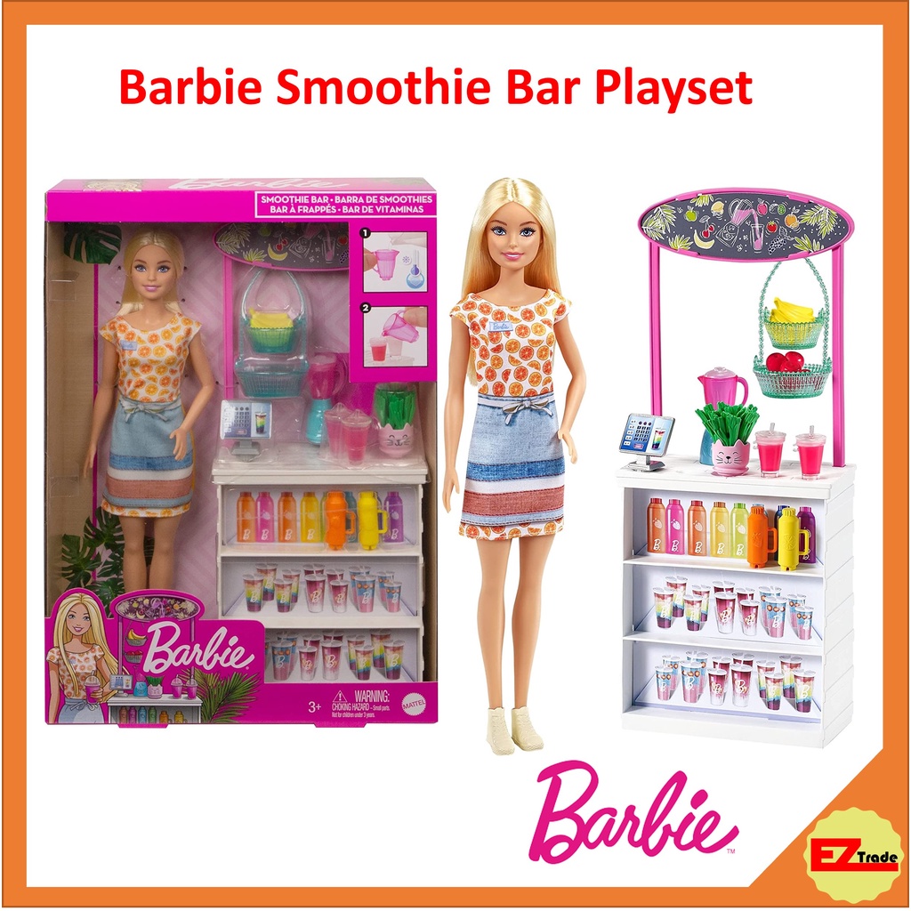 barbie smoothie bar playset