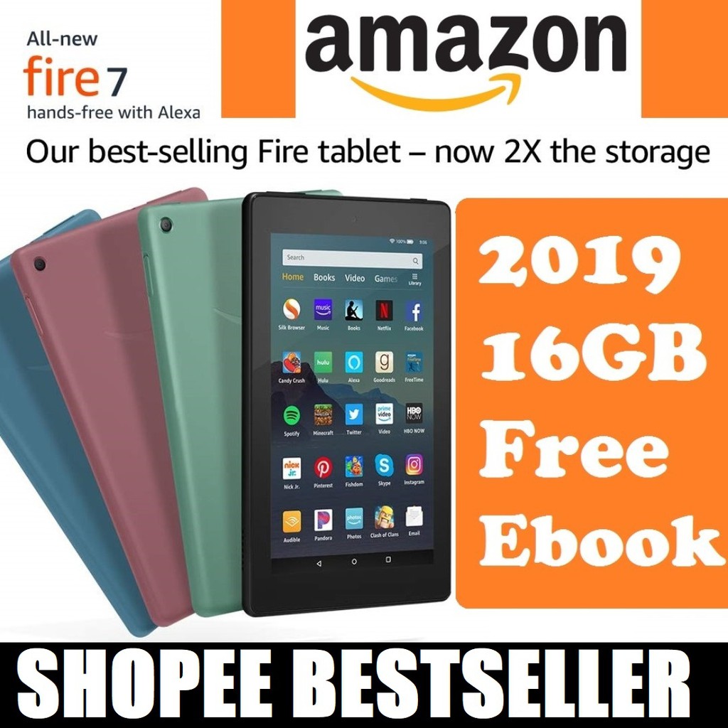 2019 All-New Kindle Fire 7 Tablet 7inch Display 16 GB/16GB Black WIFI ...