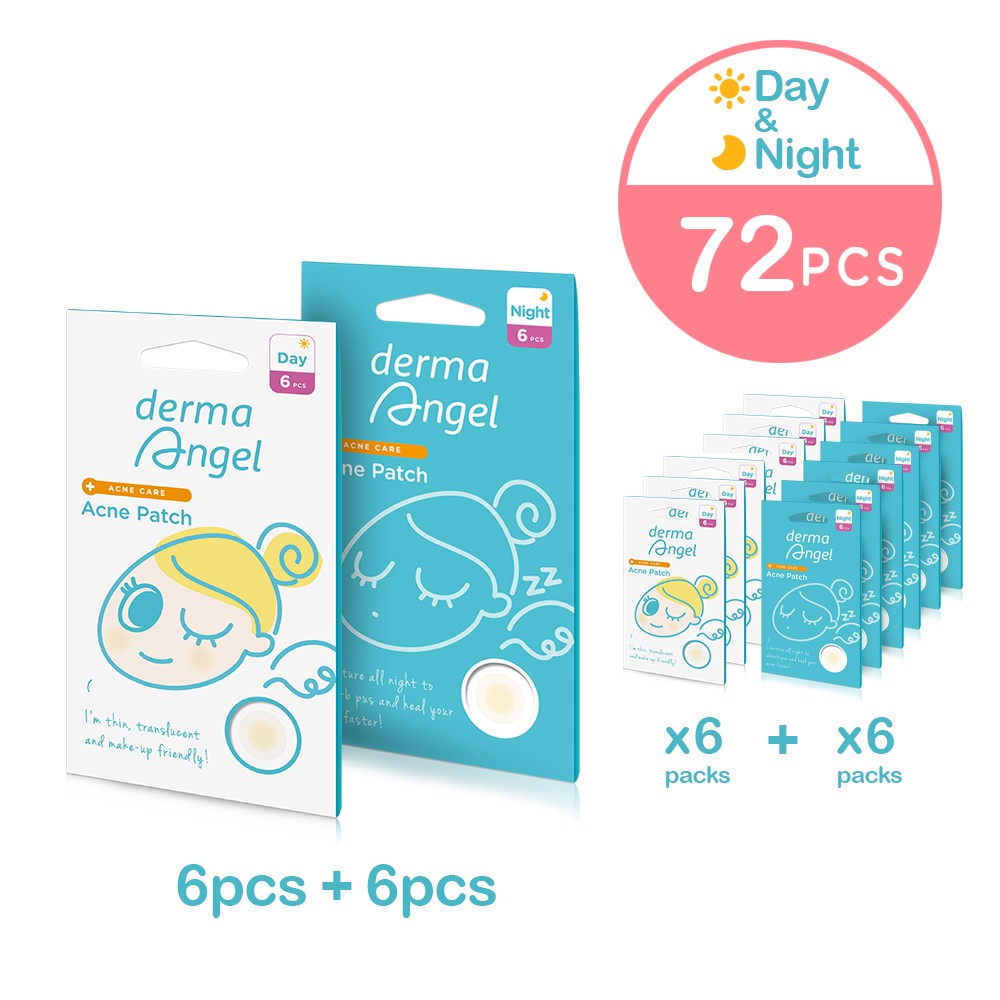 derma Angel Acne Patch 72pcs (for Day & Night use) | Shopee Singapore