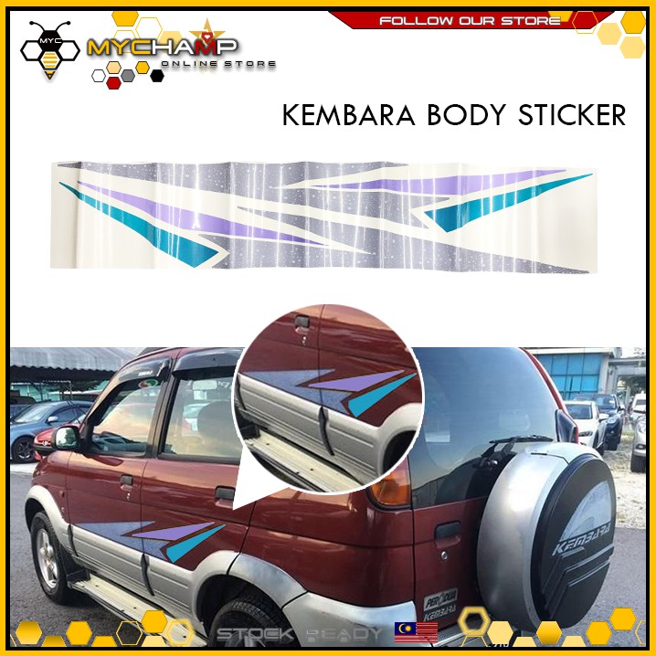 Perodua Kembara Car Body Sticker Decorative Style Original Stripe Sticker Body Kereta Shopee Singapore