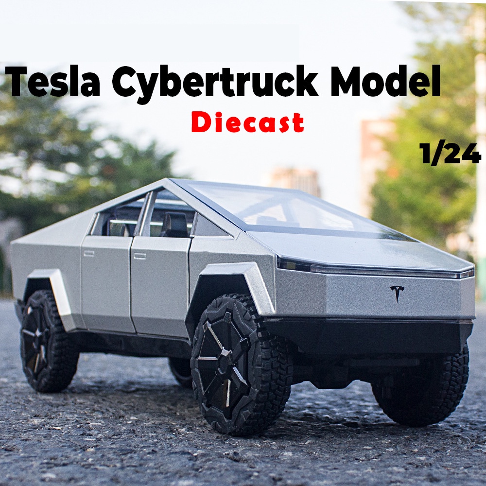 124 Tesla Cybertruck Pickup trucks diecast Car Model Alloy Diecast Toy