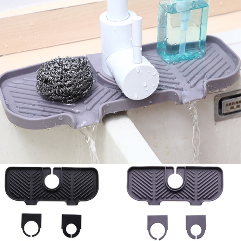 Adjustable aperture Faucet Mat Kitchen Sink Splash Guard Countertop ...