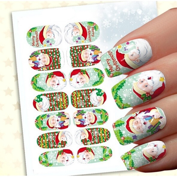 christmas nail art transfers