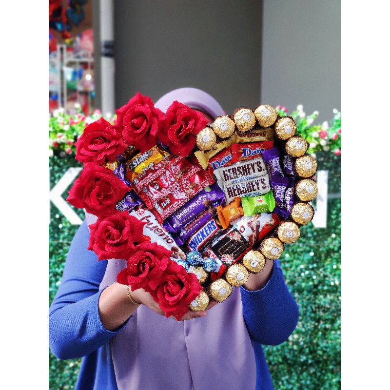 Chocolate Box Bouquet For Gift Present Happy Birthday Hadiah Hari Jadi Anniversary Ulangtahun Suprise Party Shopee Singapore