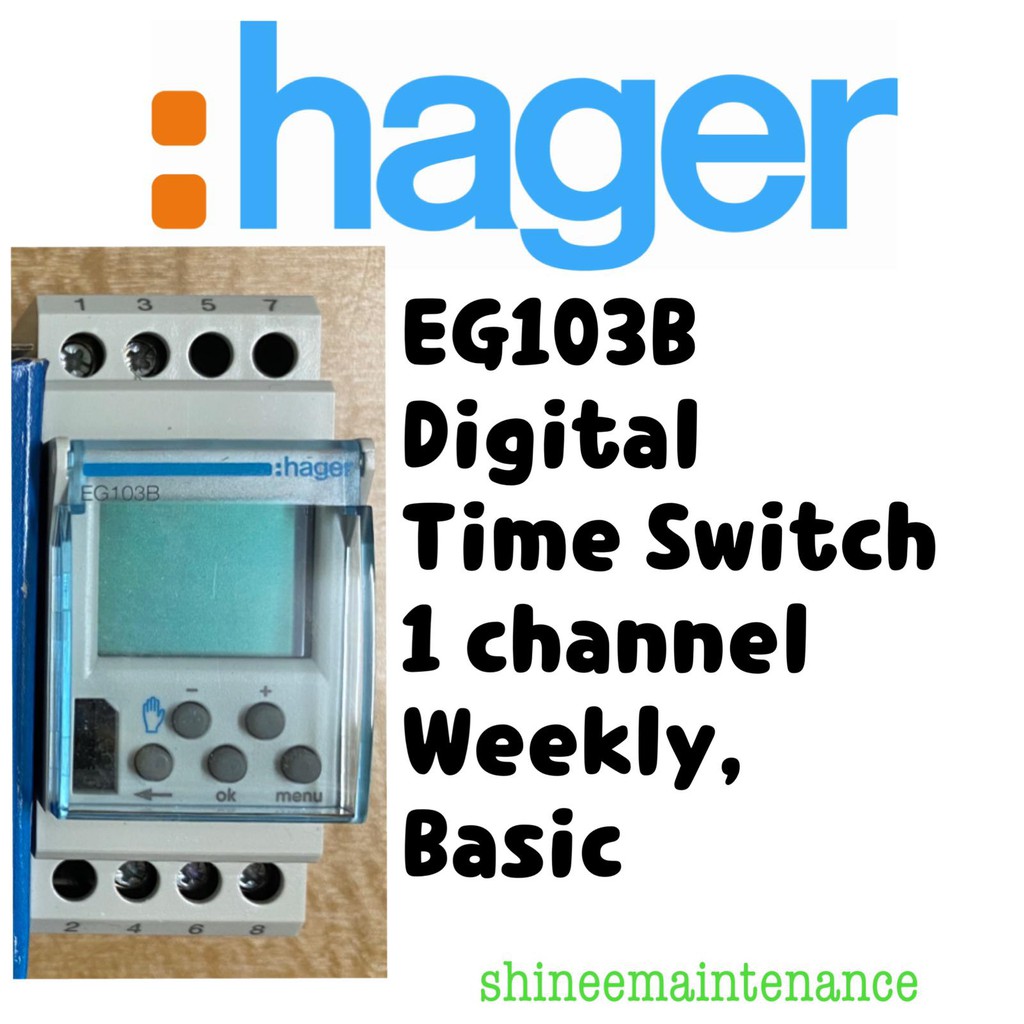 Hager Digital Time Switch EG103B Shopee Singapore
