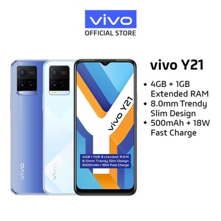 vivo Y21 [4GB+1gb/64GB] / 5000mAh + 18W Fast Charge/ AI Rear Camera System/  8.0mm Trendy Slim Design