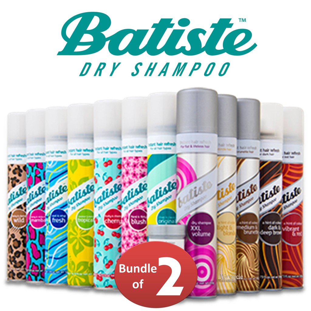 Batiste Dry Shampoo 2x200ml. Bundle Super deal! Shopee Singapore