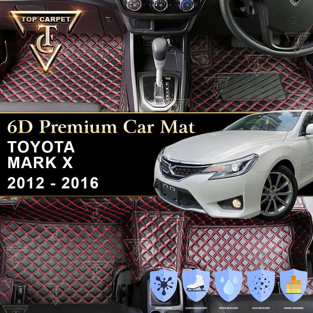 TOYOTA MARK X GRX130 ( 2012 2016 ) VIP 6D CAR CARPET PU LEATHER CAR