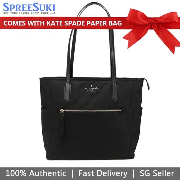 Kate Spade Handbag With Gift Paper Bag Tote Shoulder Bag Chelsea Large Tote  Black # WKR00562 | Shopee Singapore