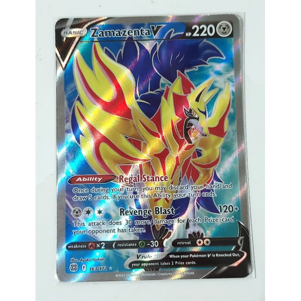 Pokemon zamazenta V full art brilliant stars card | Shopee Singapore