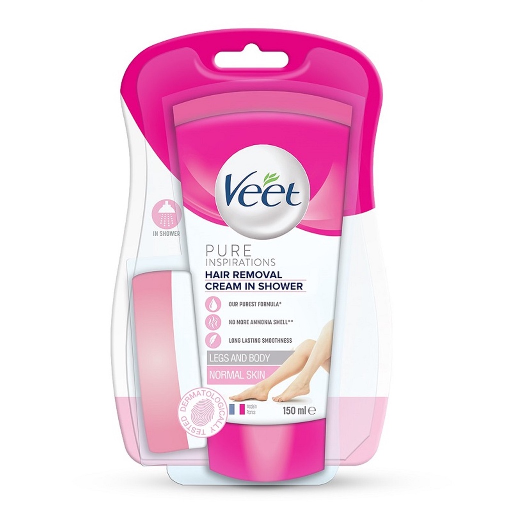 Veet Inshower Hair Removal Cream Normal Skin 150G Shopee Singapore