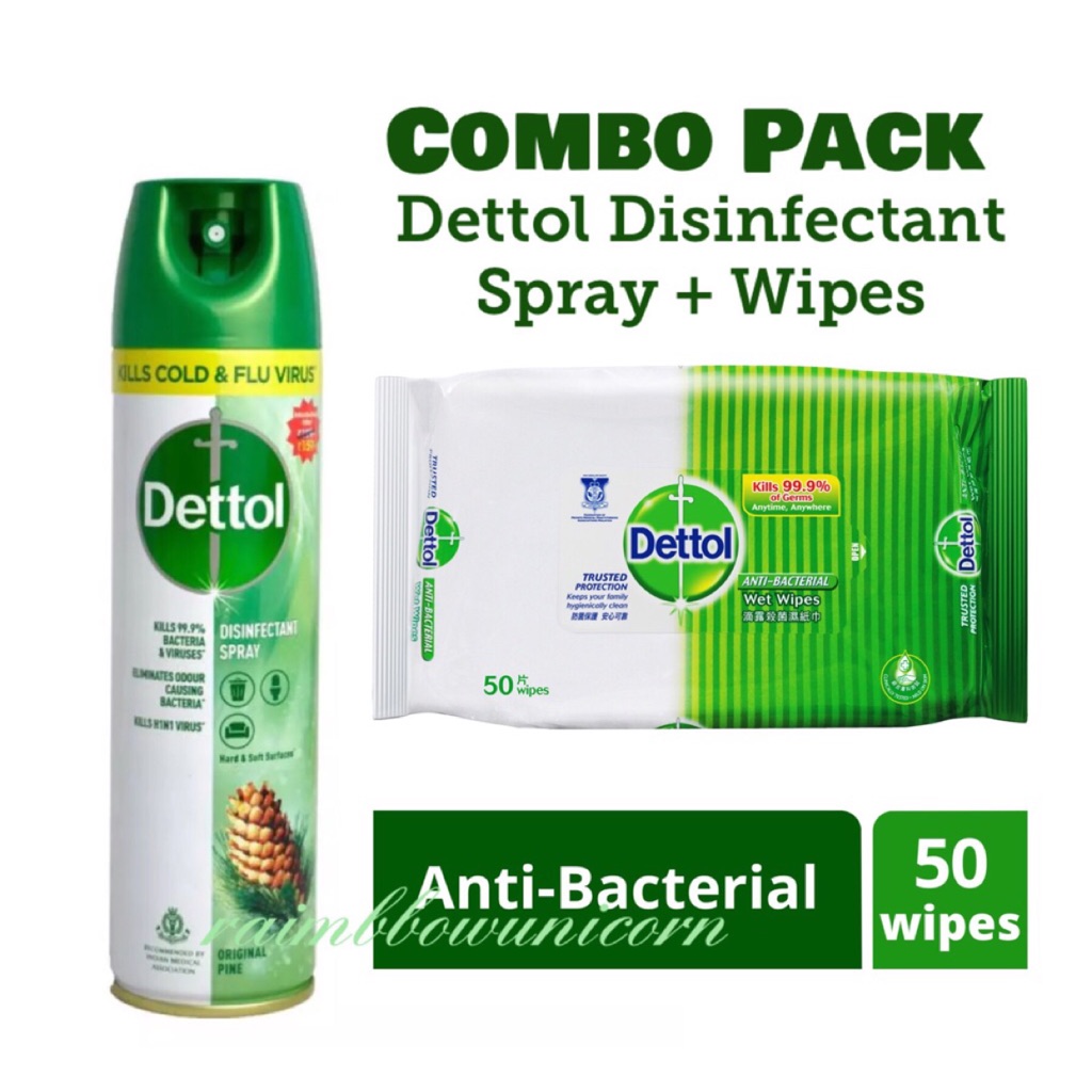 SG COMBO PACK Dettol Disinfectant Spray Original Pine and Dettol