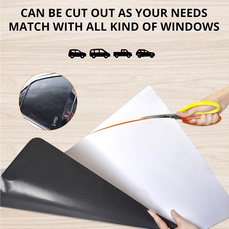 2pcs 42x38cm DIY Car Sun Shades Film Sun Protection Window Cover BlackPVC | Shopee Singapore