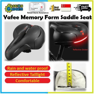 SG SELLER👍 INSTOCKS Yafee Memory Form Saddle Seat with Reflective Light Hollow Breathable Absorption Rainproof Memory