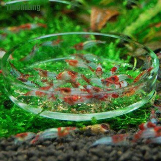 ^3^ Tinching Clear Glass Shrimp Feeding Food Dish Feeder Tray Round Aquarium Feeding Bowls