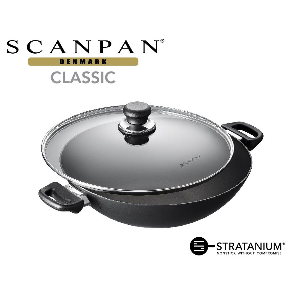 SCANPAN Classic 32cm Covered Wok/Chef Pan Shopee Singapore