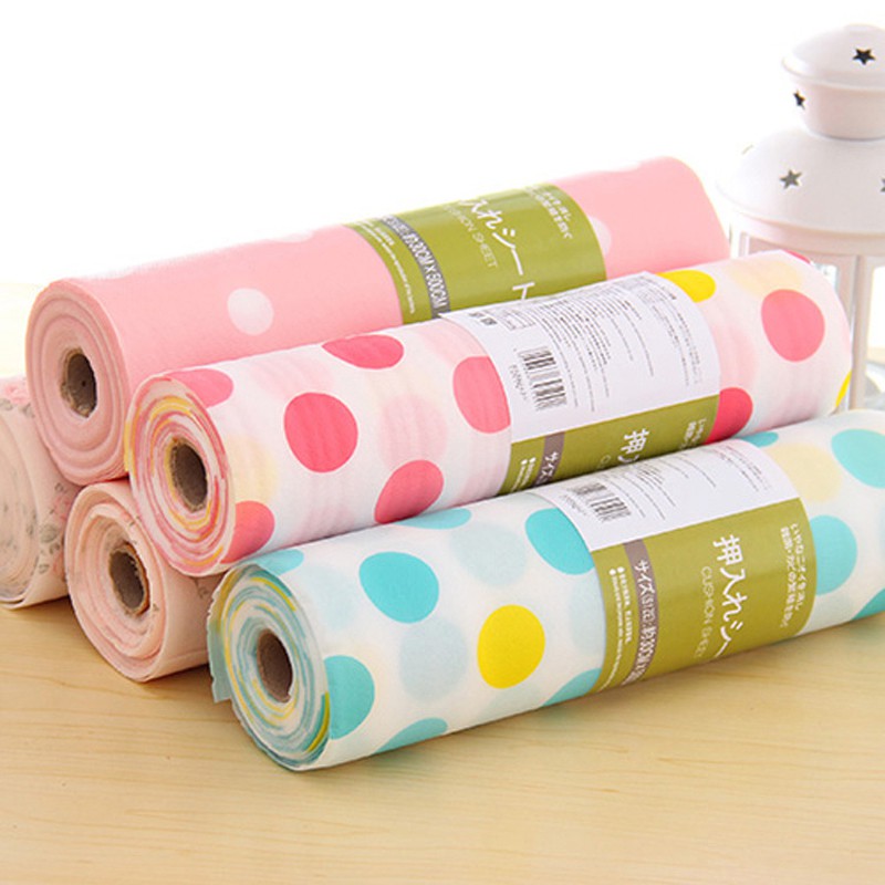 30x300cm Colorful Kitchen Drawer Mat Waterproof Drawer Paper Non