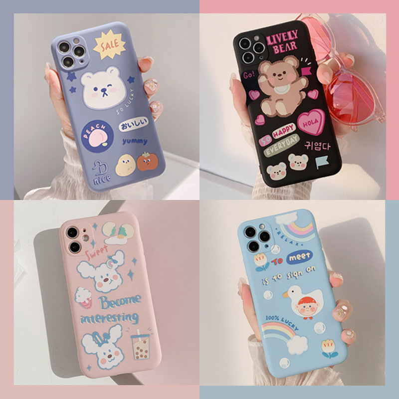 Apple Iphone 12 12 Pro Max 11 Pro Soft Silicone Cute Case Shockproof Case Iphone Casing Cute Case Bears 7 8plus Xs Max Shopee Singapore