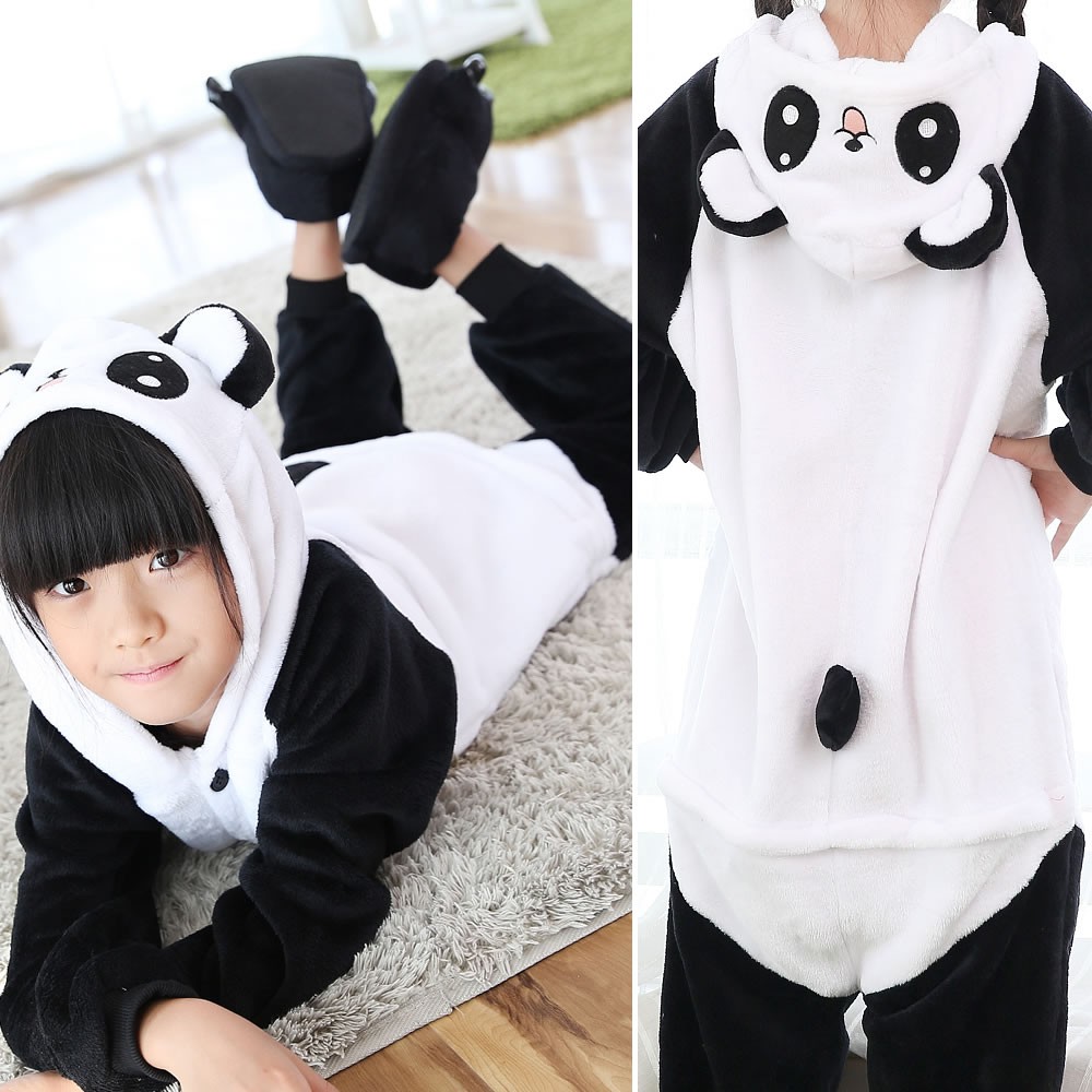 Kids Animal Onesie Pajamas Costume Cosplay for Boys Girls Child Panda 