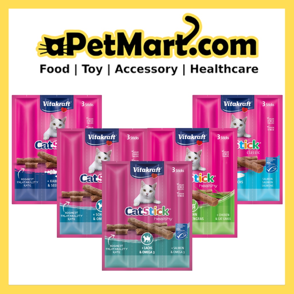 Vitakraft Cat Stick Treats 3pc (5 Flavors) Shopee Singapore