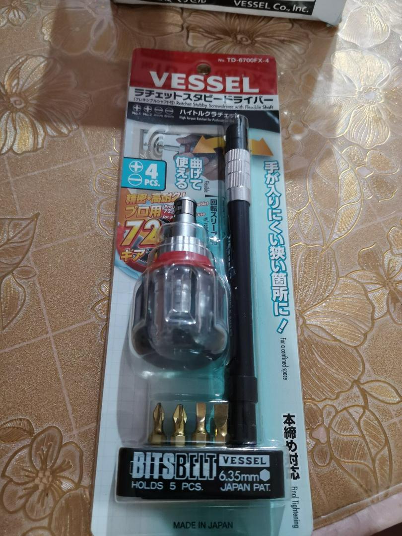 VESSEL No.TD-6700FX-4 Ratchet Stubby Screwdriver (w/ Flexible shaft) (Made  in Japan) | Shopee Singapore