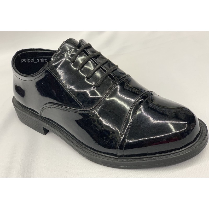 Kasut Kulit Hitam Pvc Size 1 5 Shopee Singapore