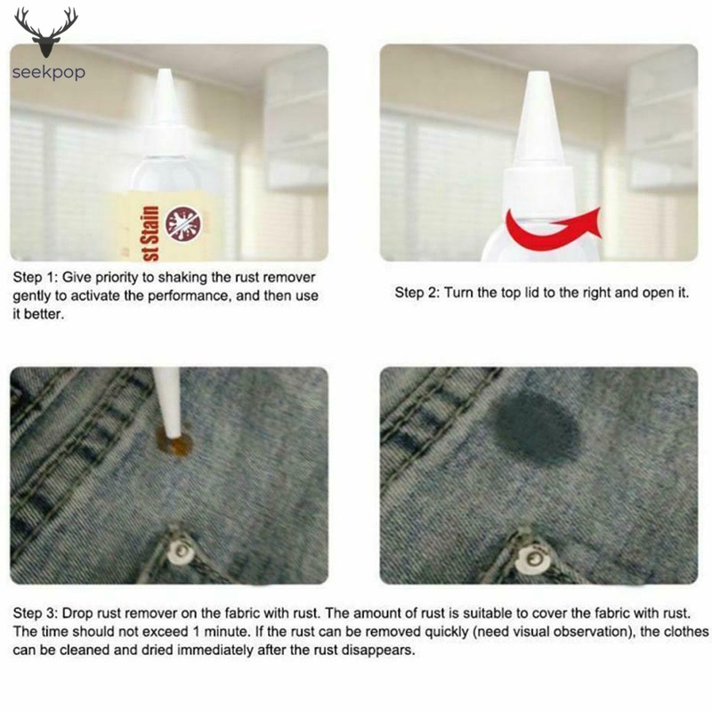 Sajy Fabric Rust Stain Remover Multipurpose Clothes Cleaner Waterless