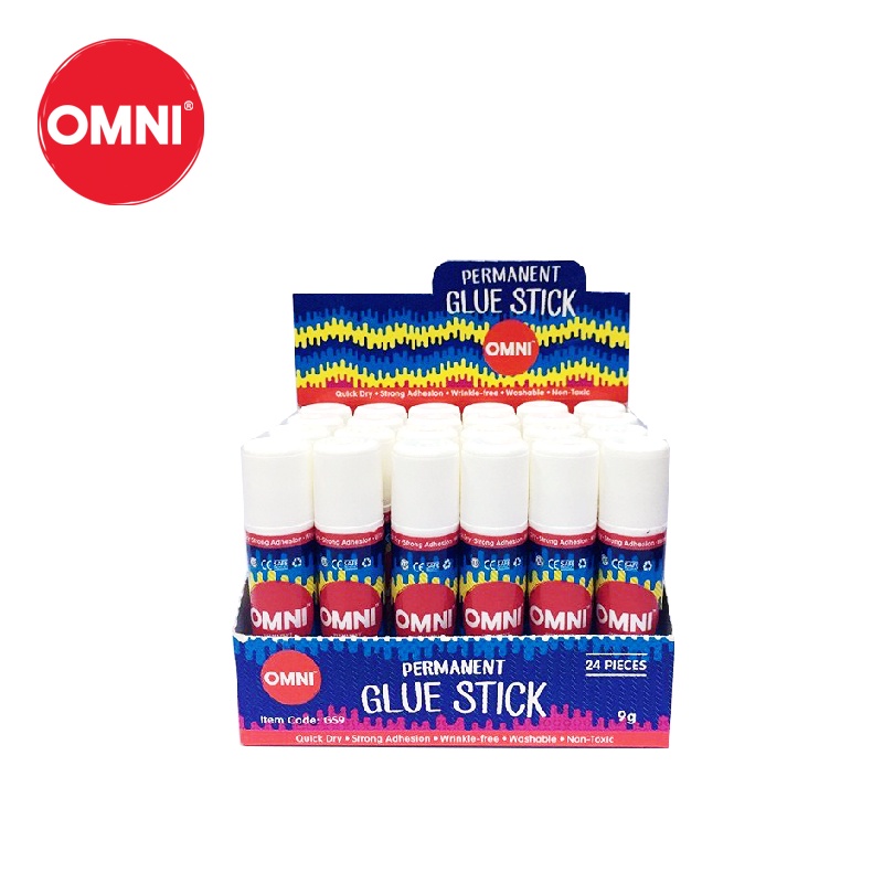 OMNI PERMANENT GLUE STICK STRONG 9g, Box of 24pcs Shopee Singapore