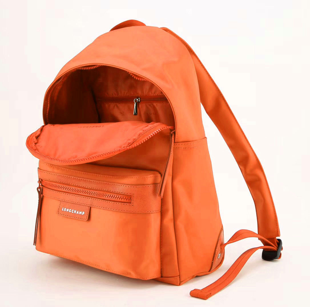 longchamp orange backpack