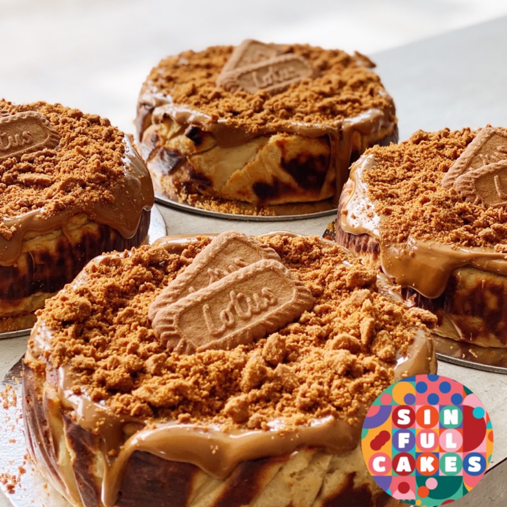 Sinful Cakes Lotus Biscoff Basque Cheesecake Shopee Singapore