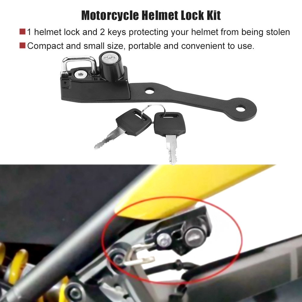 motorcycle handlebar helmet lock