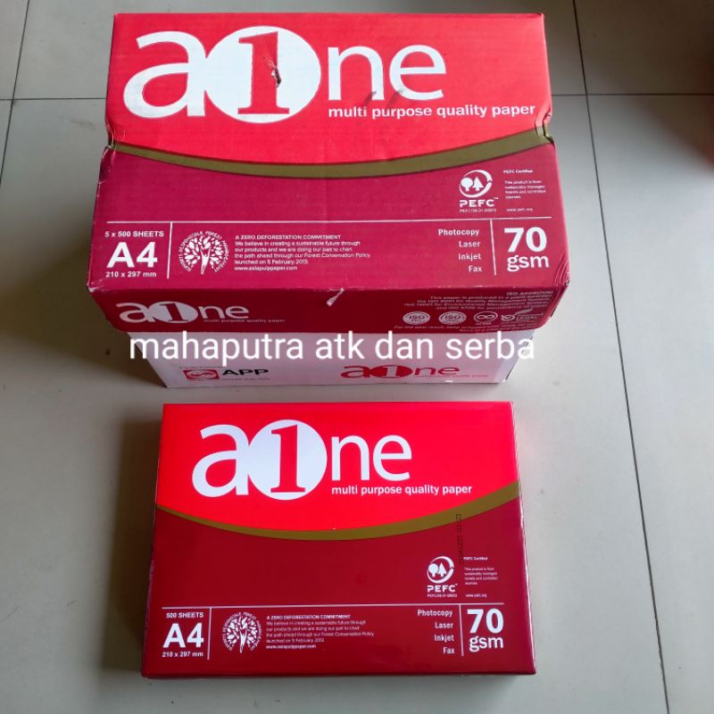 A4 AONE 70gram HVS Paper / A1 A4 AONE 70 GSM GOJEK Paper / GRAB Ready