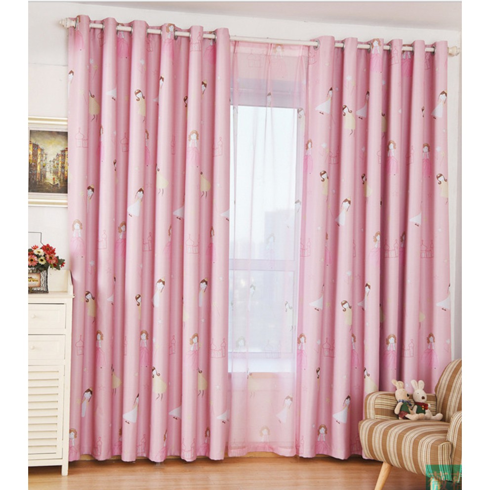 Princess Pattern Curtain Thicker Blackout Window Curtains