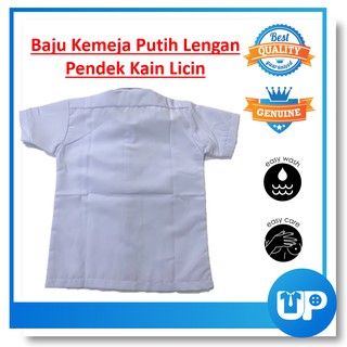  Baju  Kemeja  Putih  Lengan Pendek Kain Licin Vinter Baju  