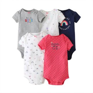 5 Pcs Baby Romper Set One Piece Baju Bayi Rompers Summer 5 Pcs Baby Romper Set One Piece Baju Bayi Rompers Summer