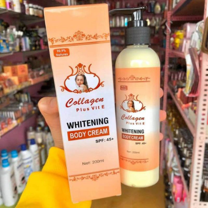 Original Collagen Plus Vit E Whitening Body Cream Spf15 200ml Shopee Singapore