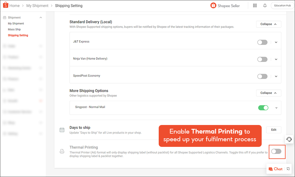 Setting up shipping channels | SG Seller Education [Shopee]