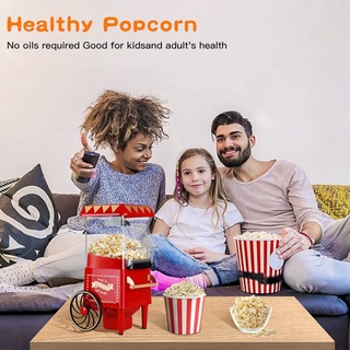 Popcorn Maker,Hot Air Popcorn Machine Vintage Tabletop Electric Popcorn Popper, Healthy and Quick Snack for Home EU Plug #6