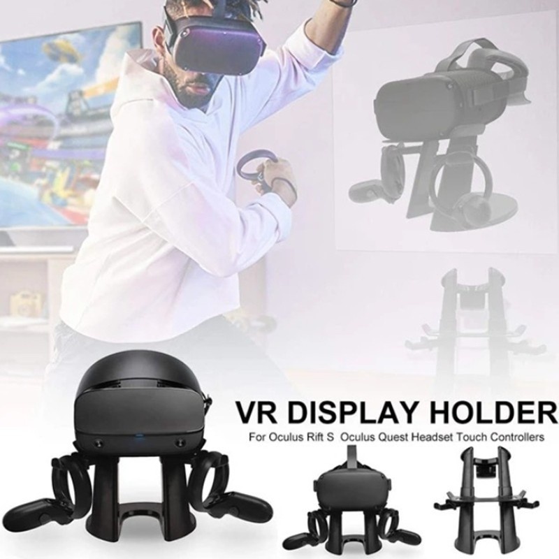 Re-paste fluctuate damage VR Stand Headset Holder for Oculus Quest 2 VR Glasses Station Mount Press  Controllers Suitable for Oculus Quest RIft S | Shopee Singapore