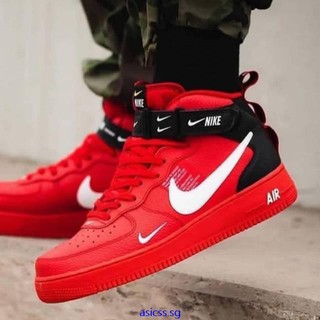 nike af air force utility mid red