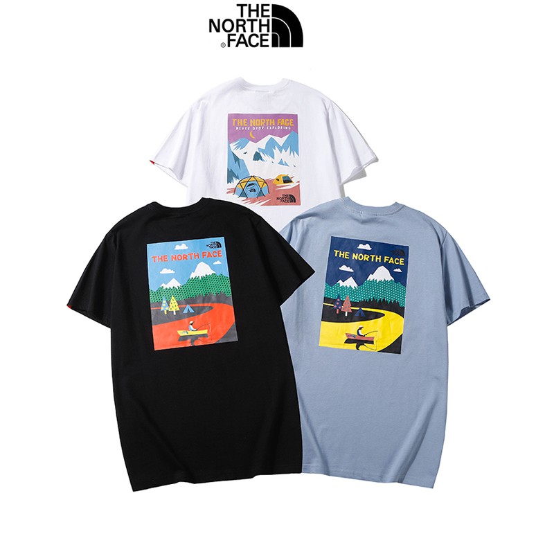 black and white north face t shirt