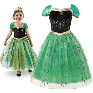 Elsa Frozen Anna Stage Princess Dress Halloween Birthday Cosplay Dress For Girl Snow Queen Princess Costume #0