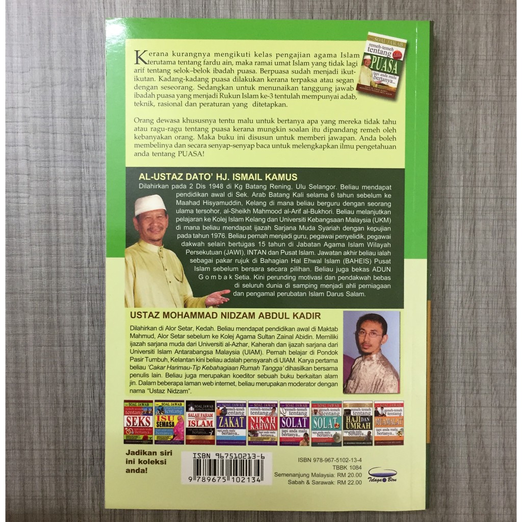 Answers Remeh Temeh About Fasting Book Book Dato Ismail Dictionary Shopee Singapore