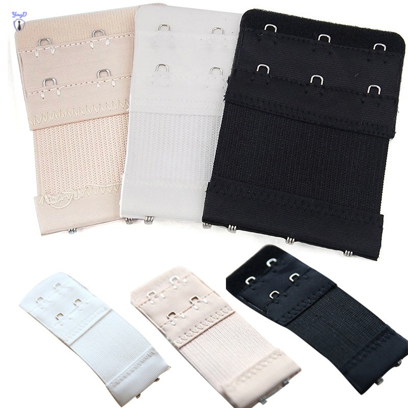 Ym 2pcs/ Set Bra Extender Extension 2 / 3 Hooks Elastic Clip On Strap